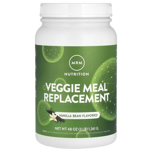 Основное фото товара MRM, Заменитель еды, Veggie Meal Replacement Vanilla Bean, 1361 г