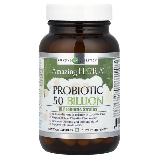 Основное фото товара Пробиотики, Amazing Flora Probiotic 50 Billion, 60 капсул