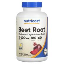 Червоний буряк Beet Root 800 mg Nutricost 180 капсул