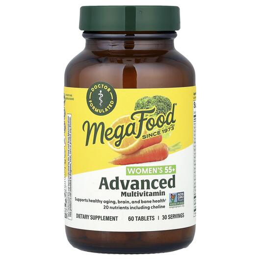 Основне фото товара MegaFood, Women's 55+ Advanced, Вітаміни для жінок, 60 табле