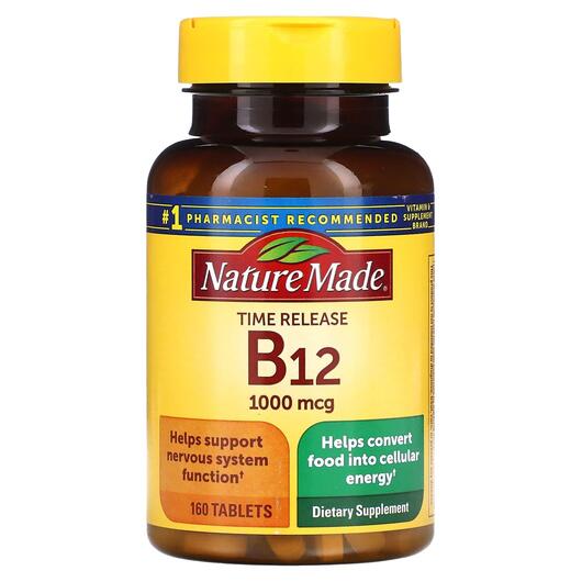 Основное фото товара Vitamin B12 Time Release 1000, Витамин B12 Кобаламин, 160 таблето