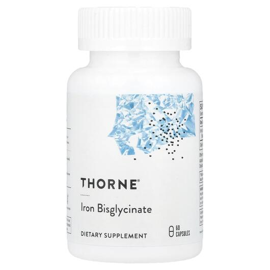 Основное фото товара Thorne, Бисглицинат Железа, Iron Bisglycinate, 60 капсул