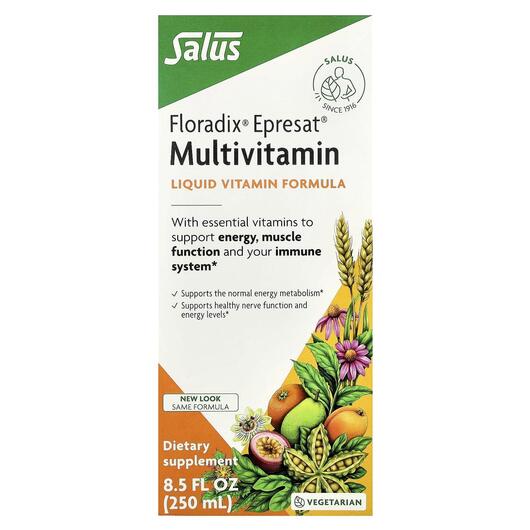 Основное фото товара Мультивитамины, Floradix Epresat Liquid Multivitamin, 250 мл