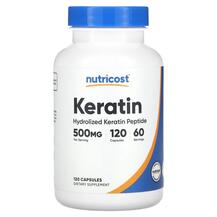 Keratin 500 mg Кератин Nutricost 120 капсул
