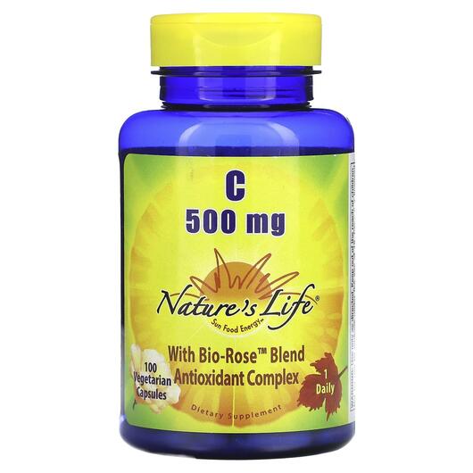 Основне фото товара Natures Life, Vitamin C 500 mg, Вітамін C, 100 капсул
