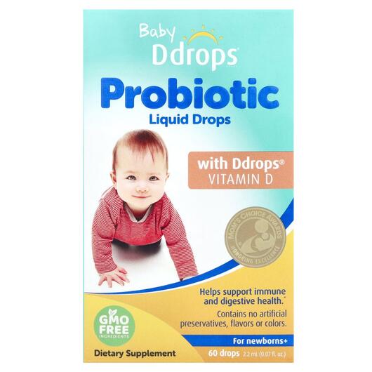 Основное фото товара Baby Probiotic Liquid Drops For Newborns+ 60 Drops, Пробиотики, 2