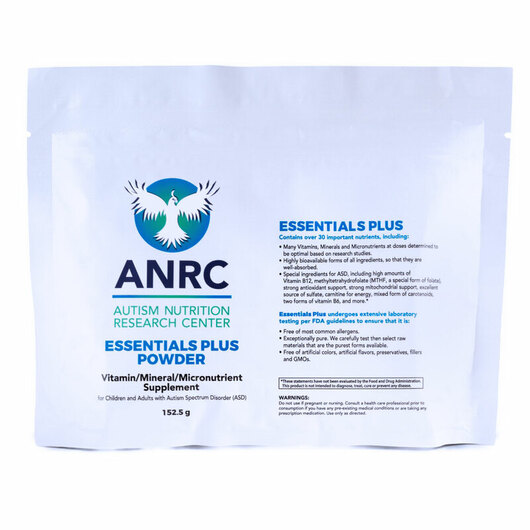 Основное фото товара Добавка для детей с РАС, ANRC Essentials Plus Powder, 152.5 г