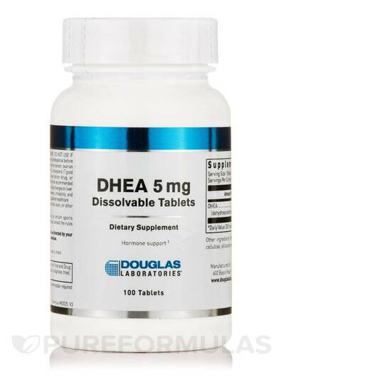 Основне фото товара DHEA 5 mg Dissolvable, Дегідроепіандростерон, 100 таблеток