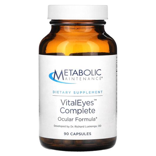 Основное фото товара Vital Eyes Complete Ocular Formula, Поддержка здоровья зрения, 90