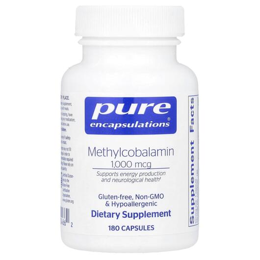 Основное фото товара Метилкобаламин B12, Methylcobalamin 1000 mcg, 180 капсул