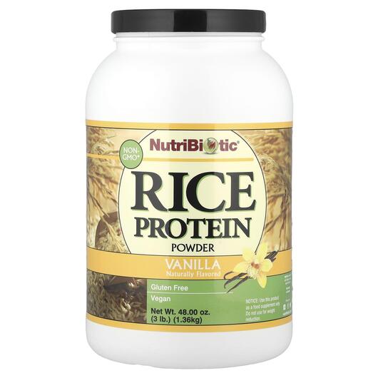 Основное фото товара NutriBiotic, Рисовый протеин, Raw Rice Protein Vanilla, 1.36 kг