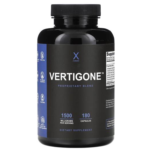 Основное фото товара HumanX, Травяные добавки, Vertigone 1500 mg, 180 капсул