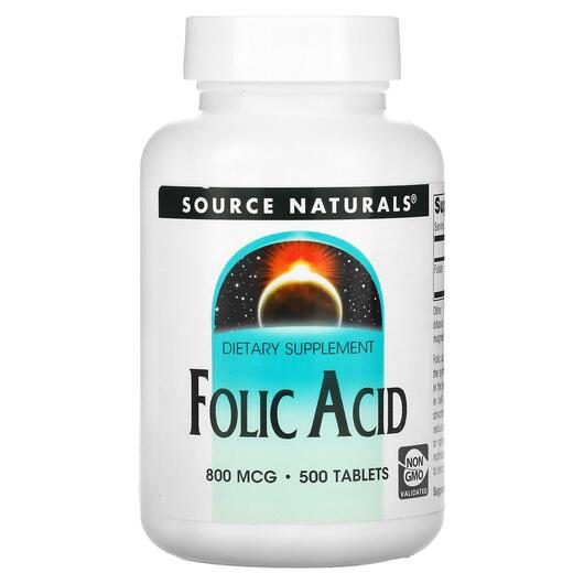 Основное фото товара Витамин B9 Фолиевая кислота, Folic Acid 800 mcg, 500 таблеток