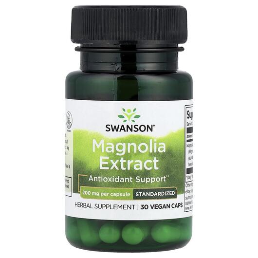 Основное фото товара Swanson, Травяные добавки, Magnolia Extract 200 mg, 30 капсул