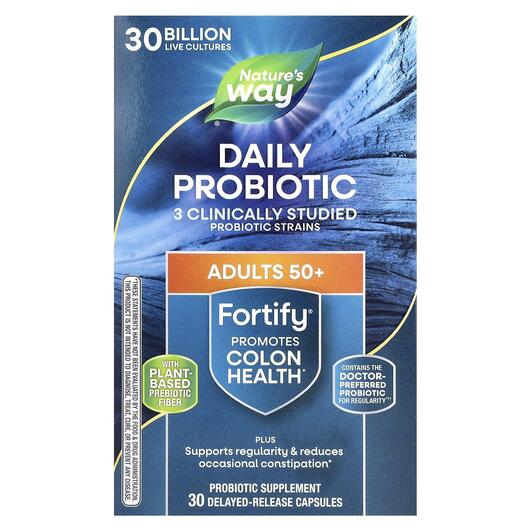 Основне фото товара Fortify Age 50+ Probiotic + Prebiotics Everyday, Пробіотики, 30 к