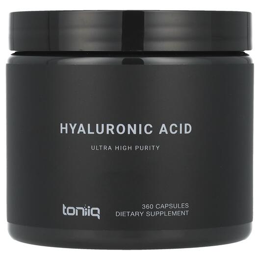 Основне фото товара Toniiq, Hyaluronic Acid, Гіалуронова кислота, 360 капсул