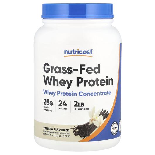 Основное фото товара Nutricost, Протеин Изолят, Grass-Fed Whey Protein Vanilla, 907 г