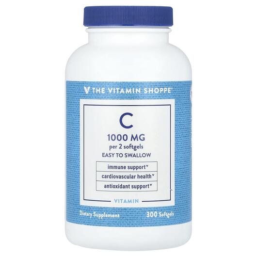 Основное фото товара TheVitaminShoppe, Витамин C, Vitamin C 1000 mg, 300 капсул