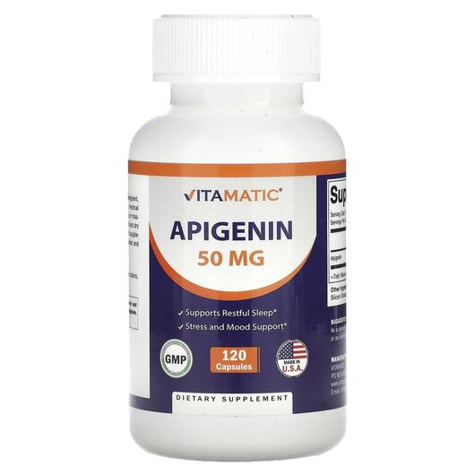Основное фото товара Vitamatic, Апигенин, Apigenin 50 mg, 120 капсул