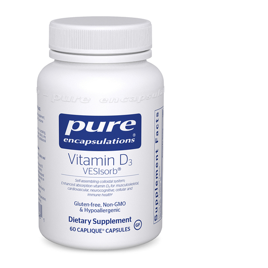 Основное фото товара Pure Encapsulations, Витамин D3, Vitamin D3 VESIsorb, 60 капсул