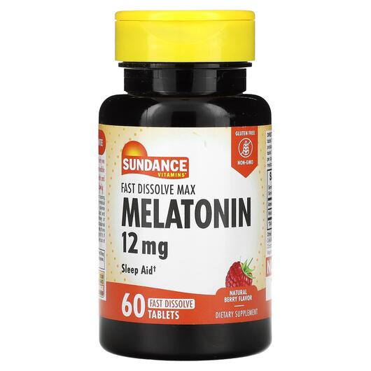 Основное фото товара Fast Dissolve Max Melatonin Natural Berry 12, Мелатонин, 60 табле