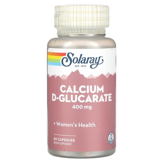 Основное фото товара Solaray, Кальций, Calcium D-Glucarate 400 mg, 60 капсул