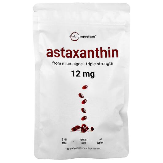 Основное фото товара Micro Ingredients, Астаксантин, Astaxanthin 12 mg, 120 капсул