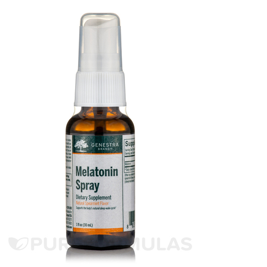 Основне фото товара Genestra, Melatonin Spray Natural Spearmint, Мелатонін, 30 мл