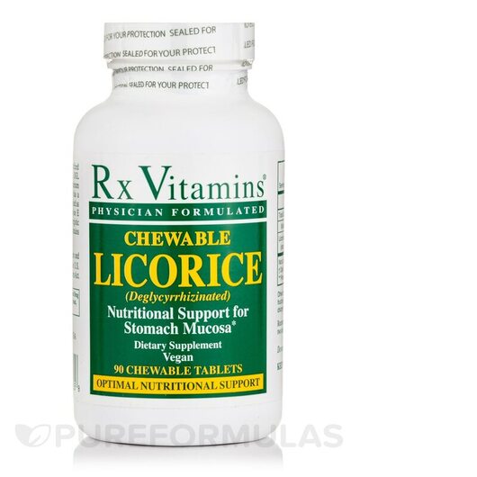 Основное фото товара Лакрица, Chewable Licorice Deglycyrrhizinated, 90 таблеток