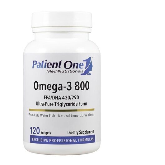 Основное фото товара Patient One MediNutritionals, Омега 3, Omega-3 800, 120 капсул