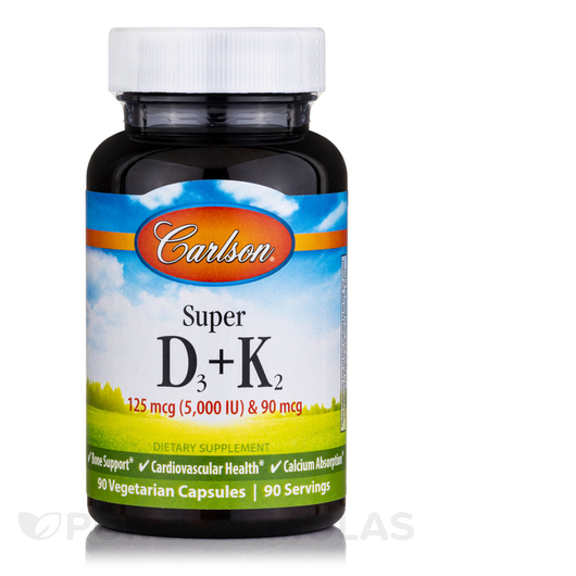 Основное фото товара Витамин D3, Super D3 + K2 125 mcg 5000 IU & 90 mcg, 90 капсул
