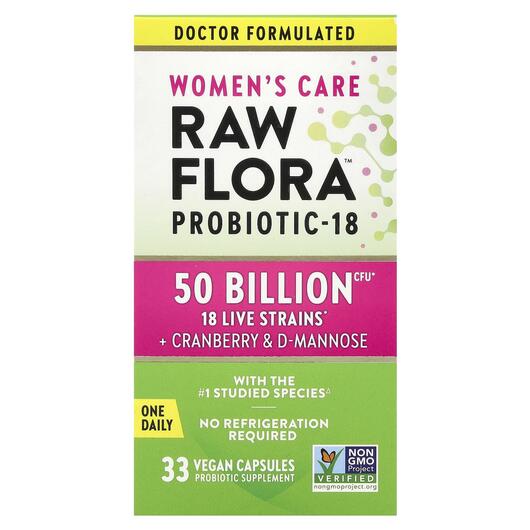 Основное фото товара Woman's Care Raw Flora Probiotic-18, Пробиотики для женщин, 
