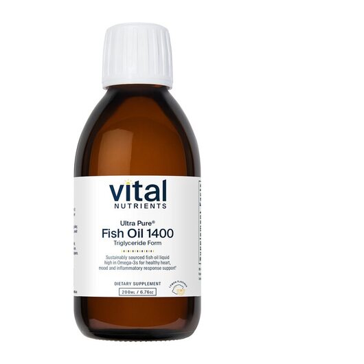Основное фото товара Vital Nutrients, Омега 3, Ultra Pure Fish Oil 1400 Lemon, 200 мл