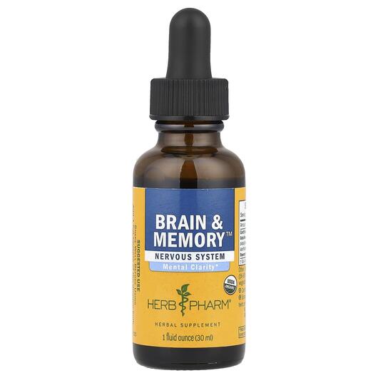 Основное фото товара Herb Pharm, Поддержка мозга, Brain & Memory Nervous System, 3