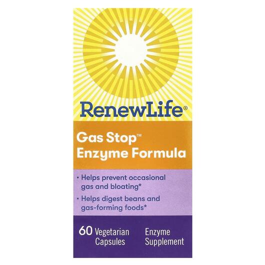 Основное фото товара Renew Life, Облегчение вздутия, Gas Stop, 60 капсул