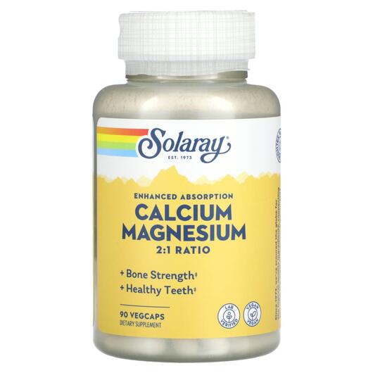 Основное фото товара Кальций, Enhanced Absorption Calcium Magnesium, 90 капсул