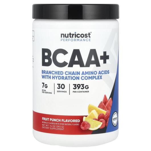 Основне фото товара Nutricost, Performance BCAA+ Fruit Punch, БЦАА, 393 г