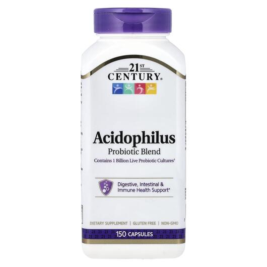 Основне фото товара 21st Century, Acidophilus, Пробіотики Ацидофілус, 150 капсул