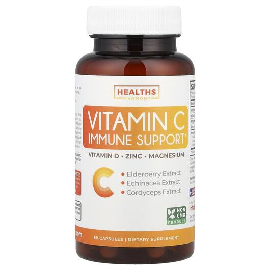 Основное фото товара Healths Harmony, Витамин C, Vitamin C Immune Support, 60 капсул