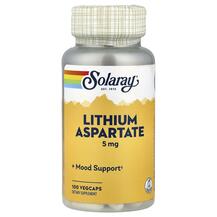 Літій Lithium Aspartate 5 mg Solaray 100 Vegcaps Літій Lithium Aspartate 5 mg Solaray 100 Vegcaps