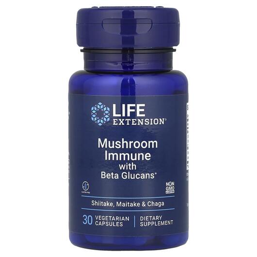 Основное фото товара Life Extension, Грибы Бета-глюканы, Mushroom Immune, 30 капсул