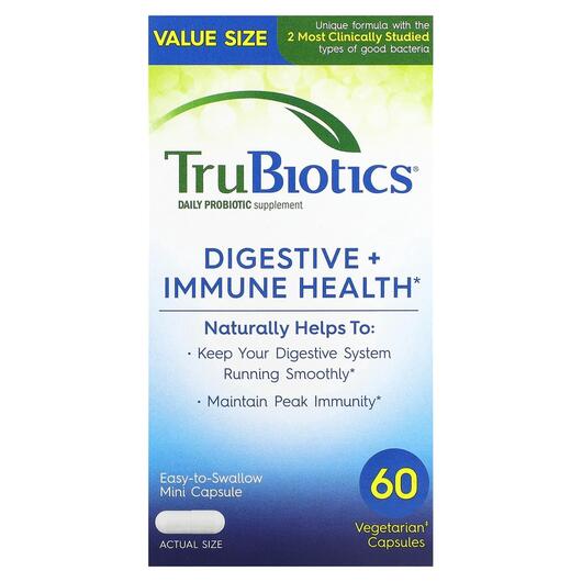 Основное фото товара TruBiotics, Пробиотики, Digestive + Immune Health, 60 капсул