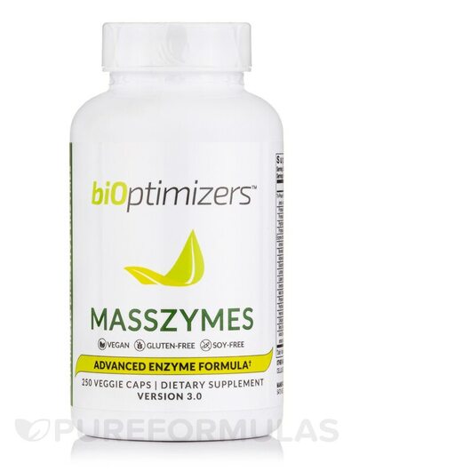 Основное фото товара BiOptimizers, Ферменты, MassZymes, 250 капсул