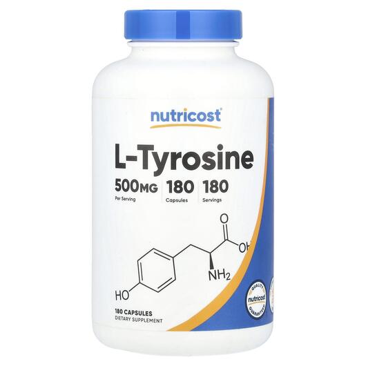 Основне фото товара Nutricost, L-Tyrosine 500 mg, L-Тирозин, 180 капсул