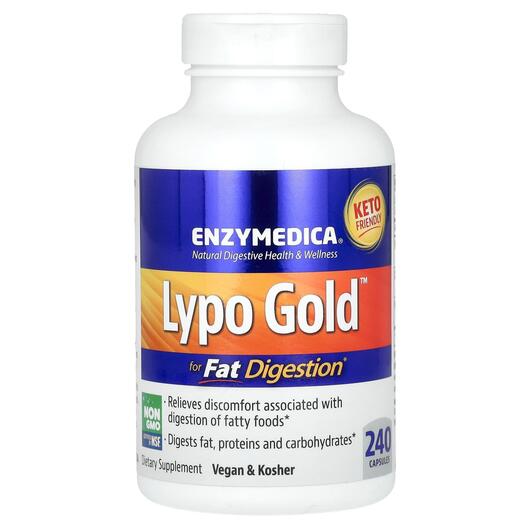 Основное фото товара Enzymedica, Ферменты для жирного, Lypo Gold, 240 капсул