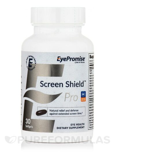 Основное фото товара Поддержка здоровья зрения, Screen Shield Pro, 30 капсул