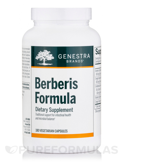 Основное фото товара Genestra, Берберин, Berberis Formula, 180 капсул