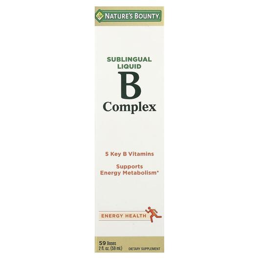 Основное фото товара B-комплекс под язык, B-Complex Sublingual Liquid, 59 мл