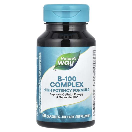 Основное фото товара B-комплекс, B-100 Complex with B2 Coenzyme, 60 капсул
