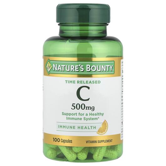 Основное фото товара Витамин C 500 мг, Time Released Vitamin C 500 mg, 100 капсул